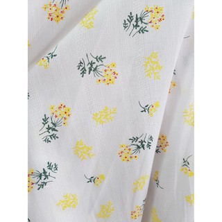 Set vải thô hoa vàng