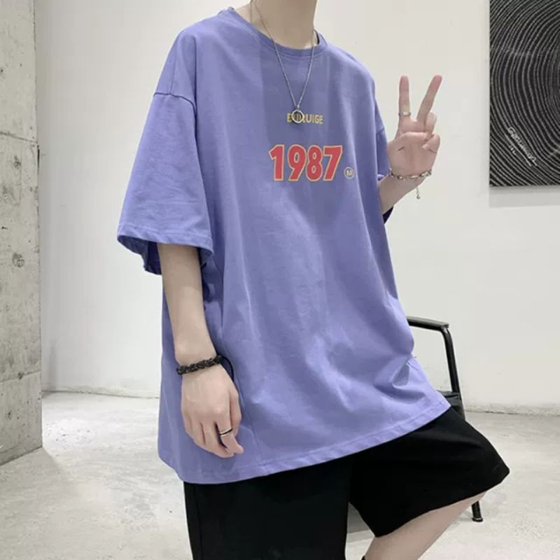 Áo thun tay lỡ nam nữ, áo phông unisex from rộng chất cottong thấm hút mồ hôi in hình CHỮ Số