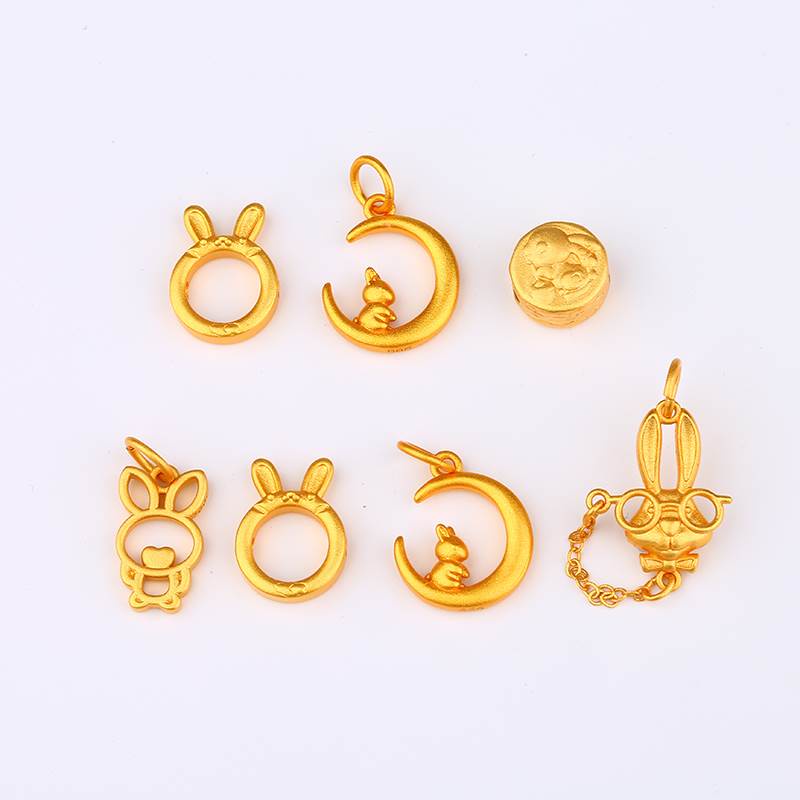 Vòng Tay Xỏ Hạt Hình Thỏ / Mặt Trăng / Bánh Trung Thu / Thỏ / Bánh Trung Thu Không Phai Màu Phong Cách Việt Nam Cổ Điển