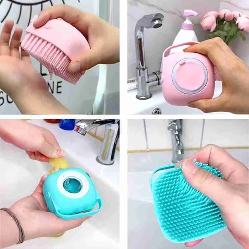 Bàn Chải Silicon Chà Lưng Mát Xa Tẩy Tế Bào Chết Không Độc Hại