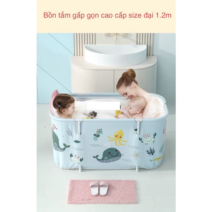 BỒN TẮM GẤP GỌN DI ĐỘNG CAO CẤP SIÊU TIỆN LỢI SIZE ĐẠI 1.4M