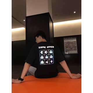 Áo phông BASICTEE OVERSIZE orm rộng tay lỡ PACMAN PHẢN QUANG 7 MÀU CỰC CHẤT (V154)