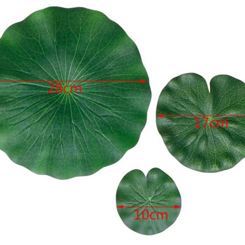 Lá sen xốp nhiều cỡ to nhỏ 10cm, 15cm, 18cm, 22cm, 28cm thả bể cá ao hồ - Trang trí decor nhà cửa, sân vườn