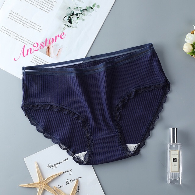Quần lót cotton có XXL hàng xịn xuất Nhật【🩲LOẠI 1】🎬 Có video quay sp - quần lót nữ co dãn gân tăm viền ren thoáng khí | BigBuy360 - bigbuy360.vn