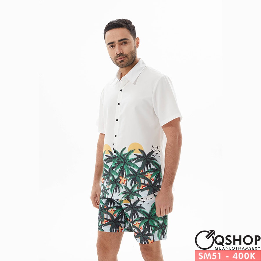 Áo sơ mi đi biển, form rộng cao cấp QSHOP SM50 - SM51