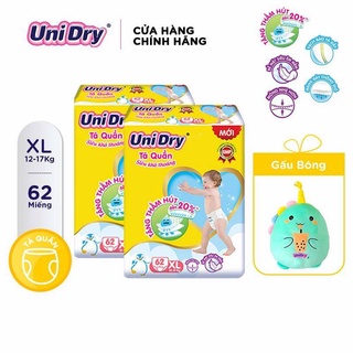 Combo 2 tã quần UniDry Siêu khô thoáng size M74-L68-XL62-XXL56