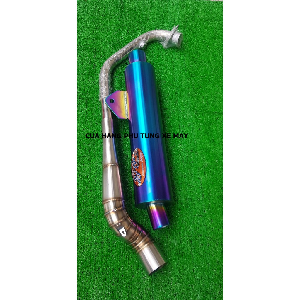 PÔ TITAN THÁI - KÈM CỔ 2 KHÚC INOX 304 GẮN RAIDER FI - SATRIA