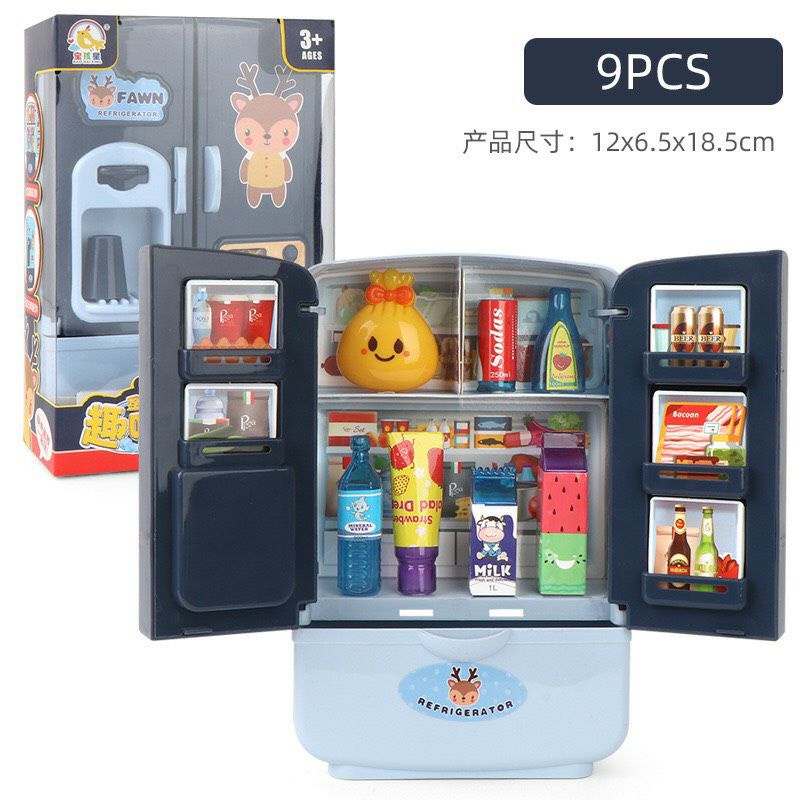 Bộ Đồ Chơi Tủ Lạnh Nhiều Chi Tiết Đáng Yêu Cho Bé - Tủ Lạnh Mini Giúp Trẻ Năng Động Vui Nhộn Sóc_toystore