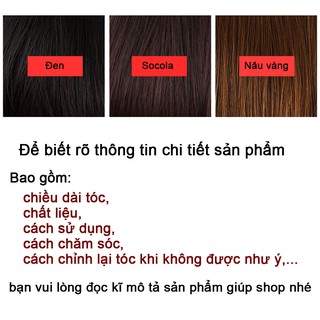 Tóc giả cả đầu vic thẳng uốn cụp - 752