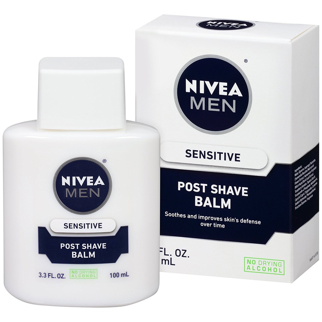 Dưỡng ẩm da sau khi cạo râu cho nam NIVEA Men Sensitive Post Shave Balm 100ml (Mỹ)