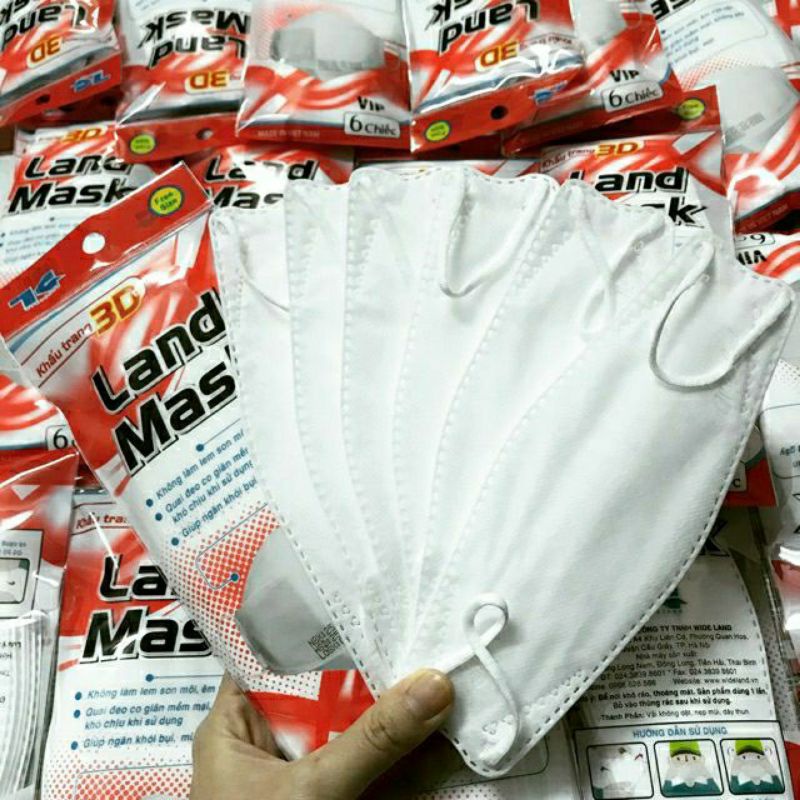 Khẩu Trang 3D Land Mask 1 Túi 6 Chiếc Loại 4D KF94 Hàn Quốc | BigBuy360 - bigbuy360.vn