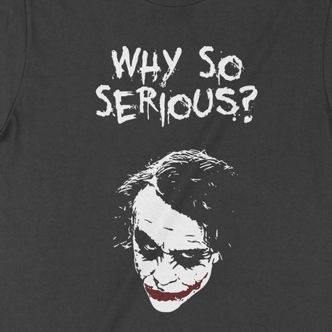 Áo thun Joker - DC Universe Trùm Cuối Cine, Cotton 100% 2 màu nam nữ 0086