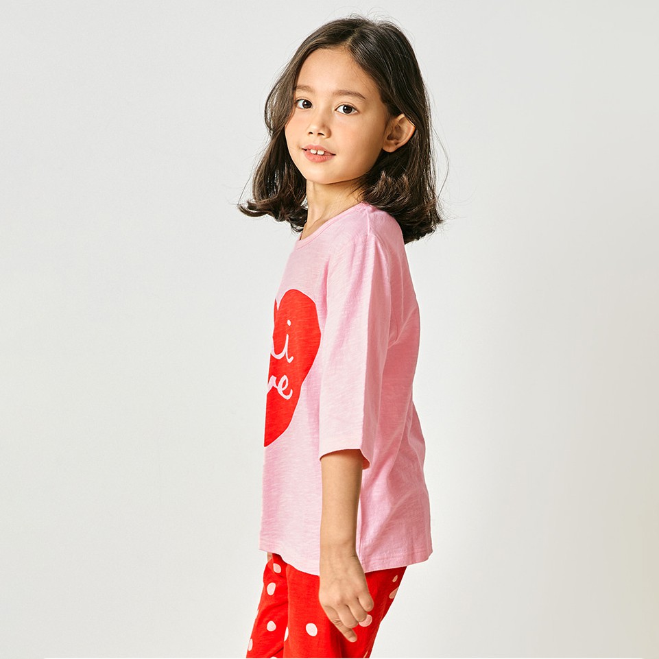 Đồ bộ lửng quần áo thun cotton mịn mặc nhà mùa hè cho bé gái Unifriend Hàn Quốc U2015