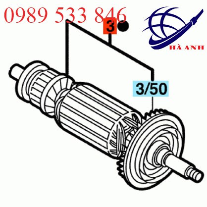 Rotor máy mài góc Bosch GWS 6-100-1604010626