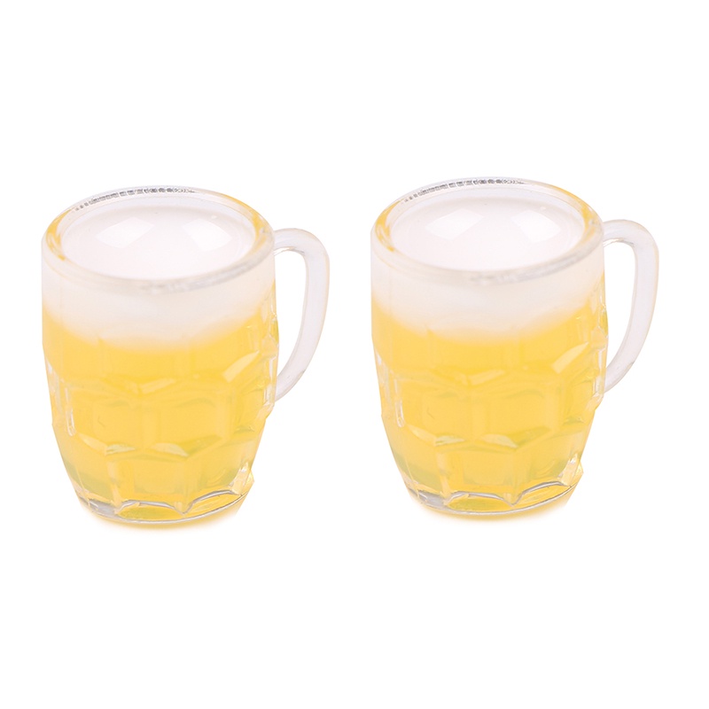 Bộ 2 Mô Hình Chai Bia Mini Tỉ Lệ 1: 12 Trang Trí Nhà Búp Bê