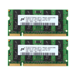 4gb (2X 2GB) Micron DDR2 567 667 MHz PC2-1300s RAM nhớ máy tính xách tay không ECC SO-DIMM