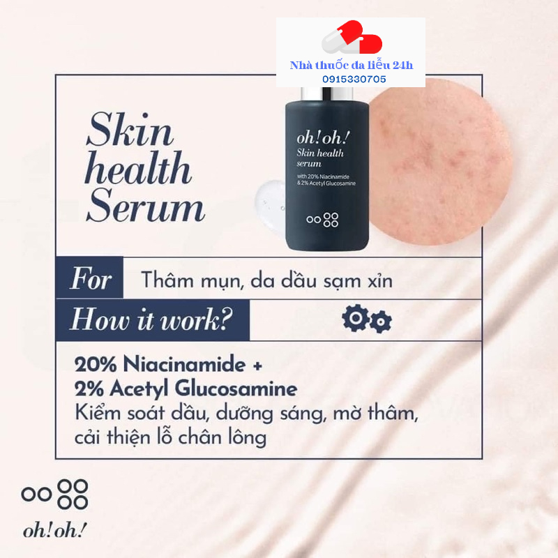 Serum niacinamide 20% oh oh dưỡng trắng da mờ thâm