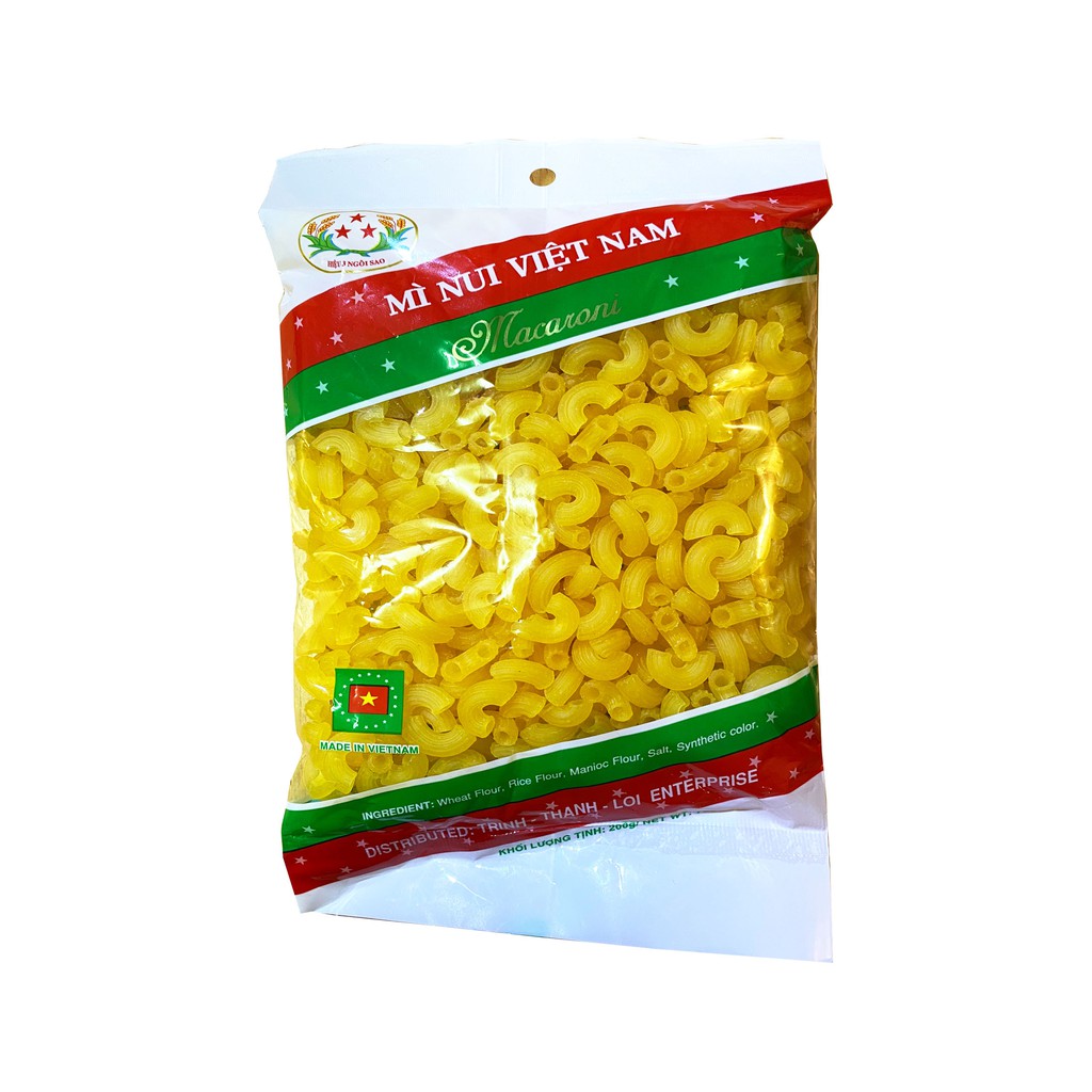 Nui Hình Sò Macaroni Thương Hiệu Ba Sao gói 200g | BigBuy360 - bigbuy360.vn