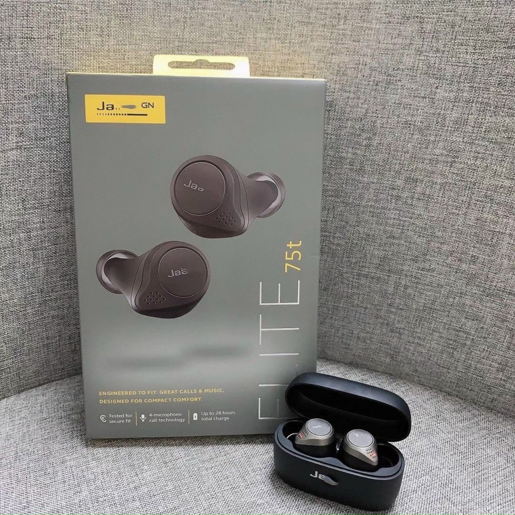 Tai nghe bluetooth Jabra Elite 75T, tai nghe không dây TWS hỗ trợ sạc không dây