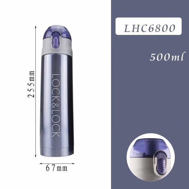Bình giữ nhiệt Lock&Lock Vaccum Bottle LHC6800FU 500ml màu Sapphire Gold - TRUCANHSG