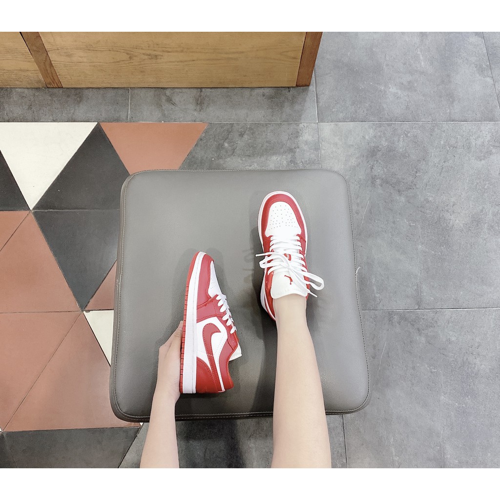 Giày Sneaker Nữ JD1 Cổ Thấp Màu Đỏ Thời Trang Siêu Nhẹ Tôn Dáng - DookieStore
