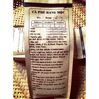 500 (Gross Weight) GRAM CÀ PHÊ ROBUSTA 100% RANG MỘC - DÀNH CHO PHA PHIN/PHA MÁY.