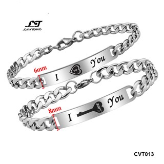 Lắc tay cặp đôi ổ khóa chìa khóa tình yêu CVT013