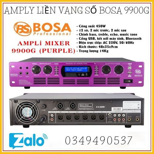 AMPLY LIỀN VANG SỐ BOSA 9900G - 12 SÒ CÔNG SUẤT 450W