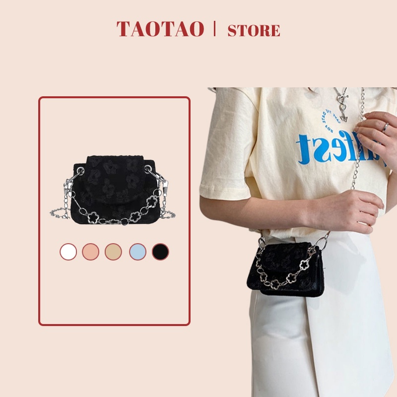 Túi nhỏ đeo chéo nữ mini hàn quốc dễ thương túi ví dây xích