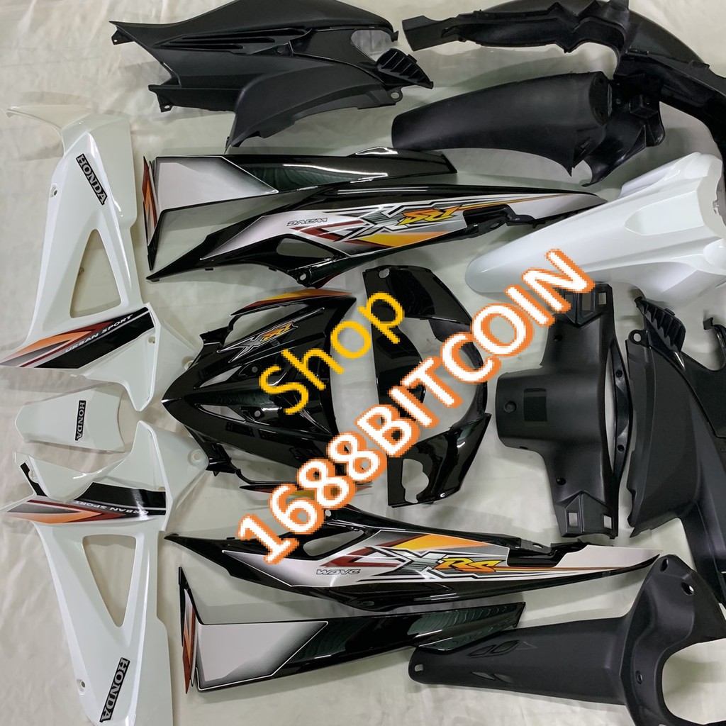Bộ vỏ nhựa RSX,dàn áo xe Wave RSX 100- Wave rsx siêu nhân đời 2008 - 2010 màu TRẮNG nhựa cao cấp loại 1