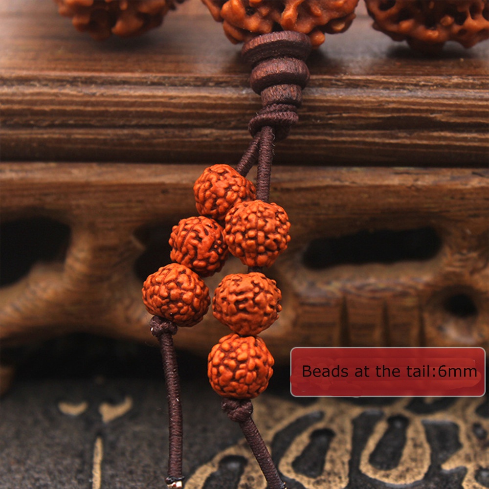 Vòng Tay Bùa Hộ Mệnh Mukhi Rudraksha Mala Rosary 18mm