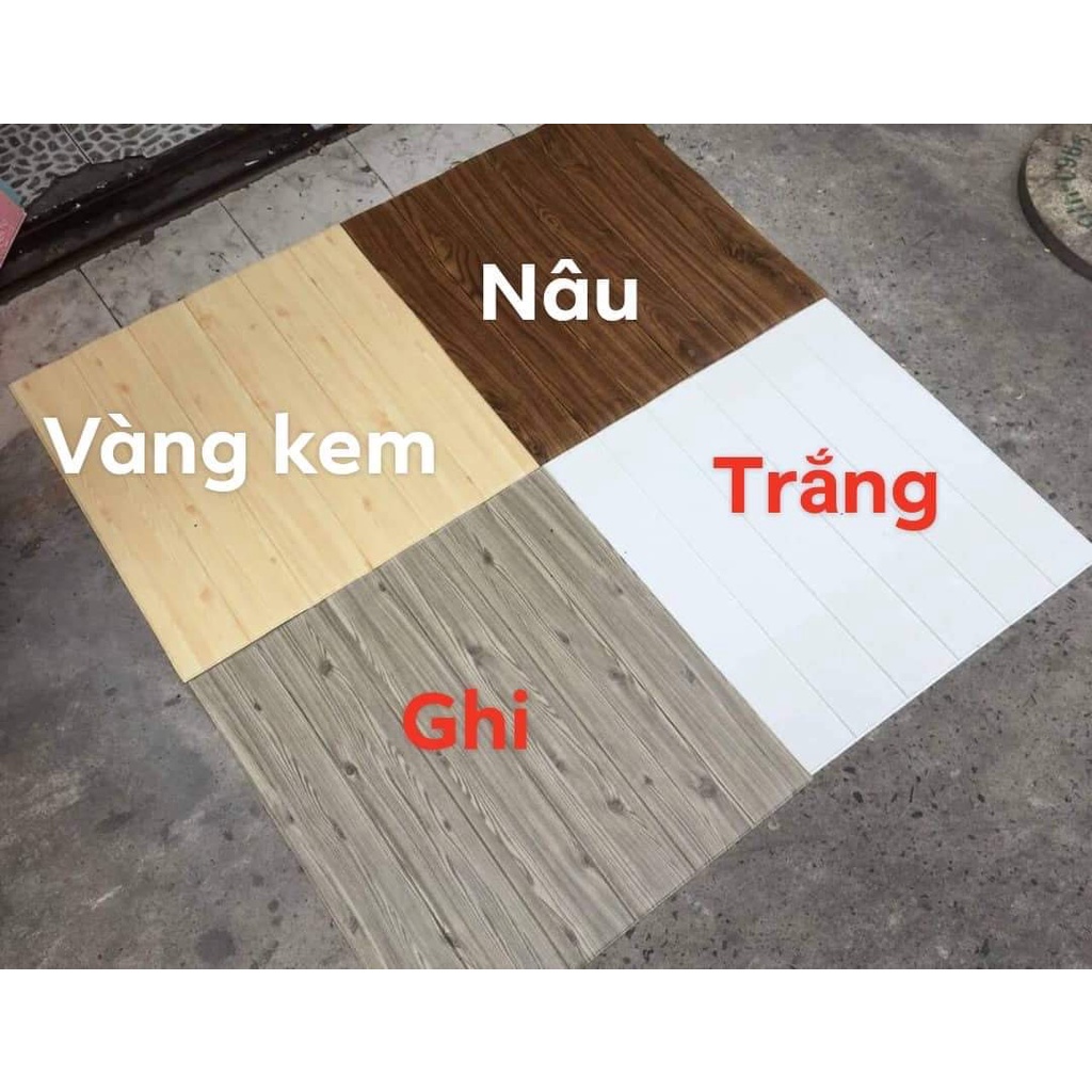 XỐP DÁN TƯỜNG GỈA GỖ 3D CÁCH ÂM CÁCH NHIỆT KHỔ LỚN 77 X70CM