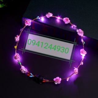 VÒNG HOA ĐỘI ĐẦU KÈM ĐÈN LED