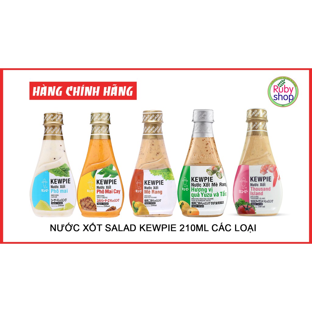 Nước xốt Kewpie 210ml các loại - GIÁ HỦY DIỆT - HSD 08/2022!