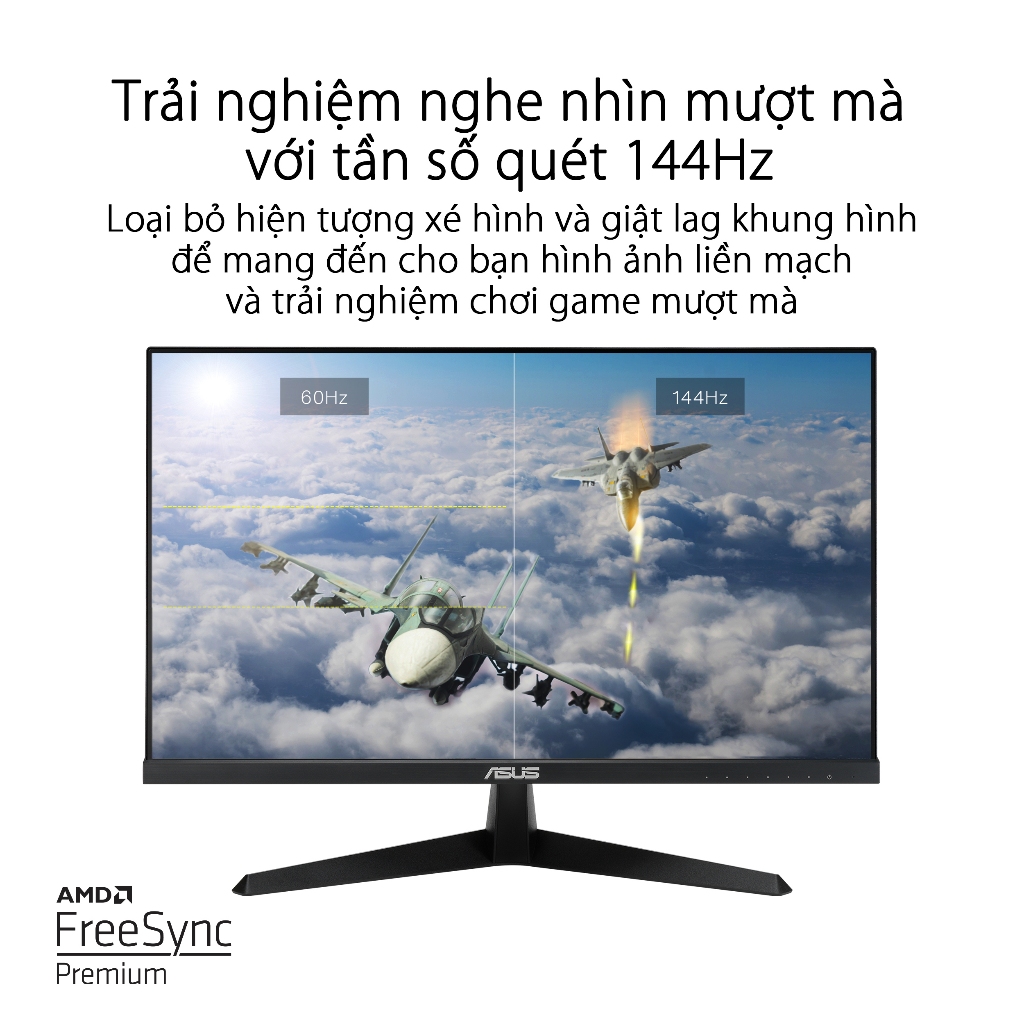 Màn hình Chơi Game Bảo vệ mắt VY249HGE 24" IPS 1ms MPRT 144Hz FreeSync Premium Viền mỏng Chống khuẩn