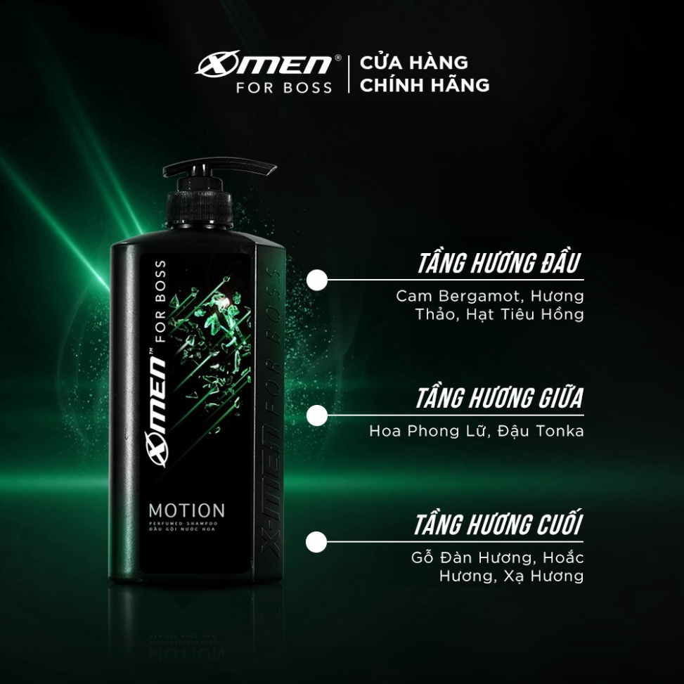 Combo 2 Dầu Gội Xmen for boss Hương Năng Động Motion 650g/chai