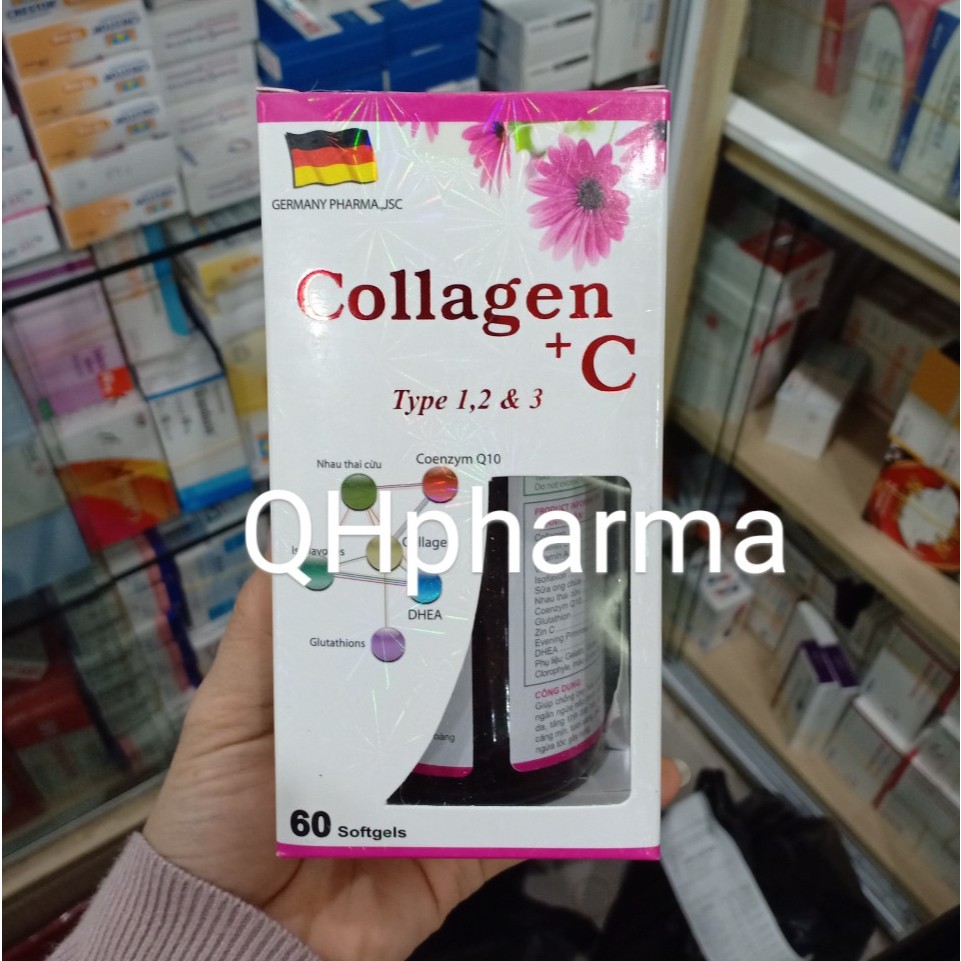 Viên uống COLLAGEN +C Type 1,2,3 giúp đẹp da,giảm sạm nám,lão hóa da