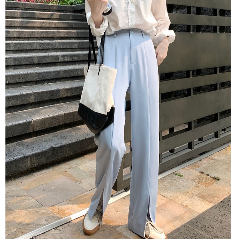 Quần Ống Rộng Lưng Cao Xẻ Tà 42650 | BigBuy360 - bigbuy360.vn