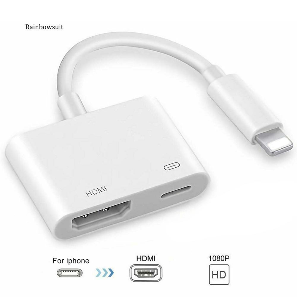 Dây cáp chuyển đổi HDMIT 1080P 8Pin sang HDMI TV AV cho iPhone X / 8 / 7 / 8p / 7p iPad