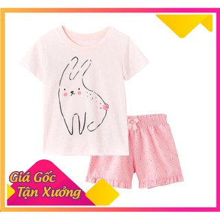 Set bộ bé gái malwee bé thỏ bông