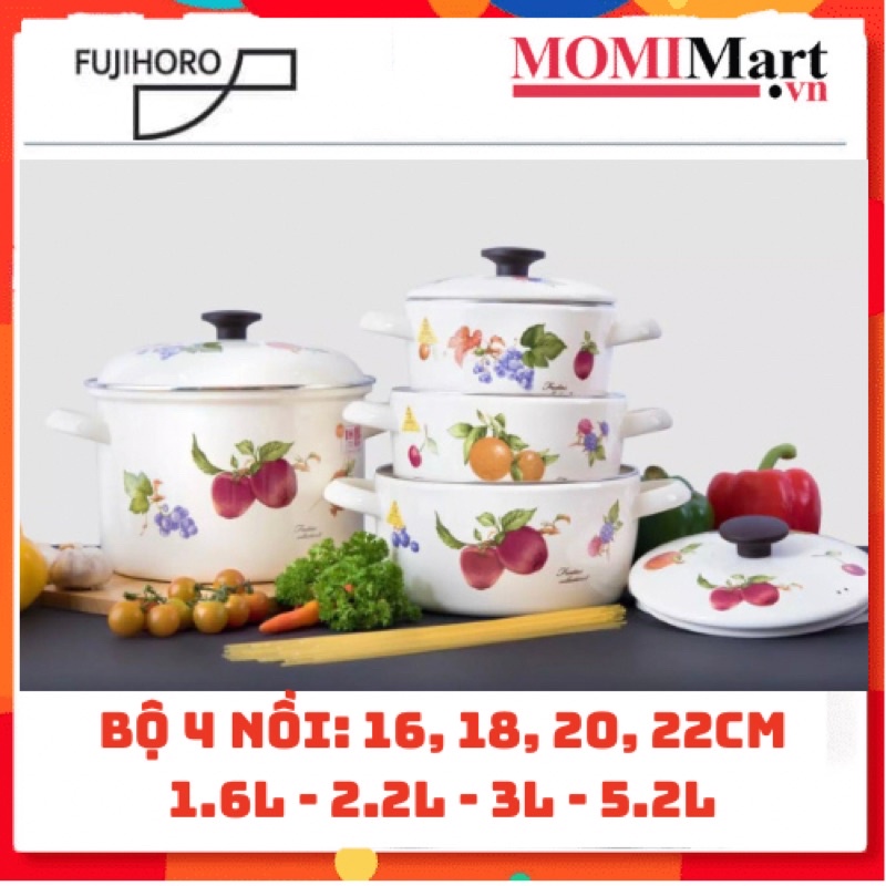 BỘ 4 NỒI FUJIHORO FRV-4 (NẤU BẾP TỪ)