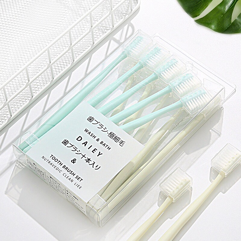 Bộ 10 bàn chải đánh răng lông mềm Daiey