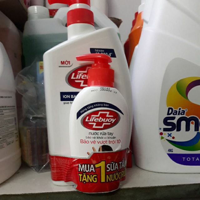 Sữa tắm lifebuoy ion bạc 800g/chai Tặng khăn tắm cao cấp