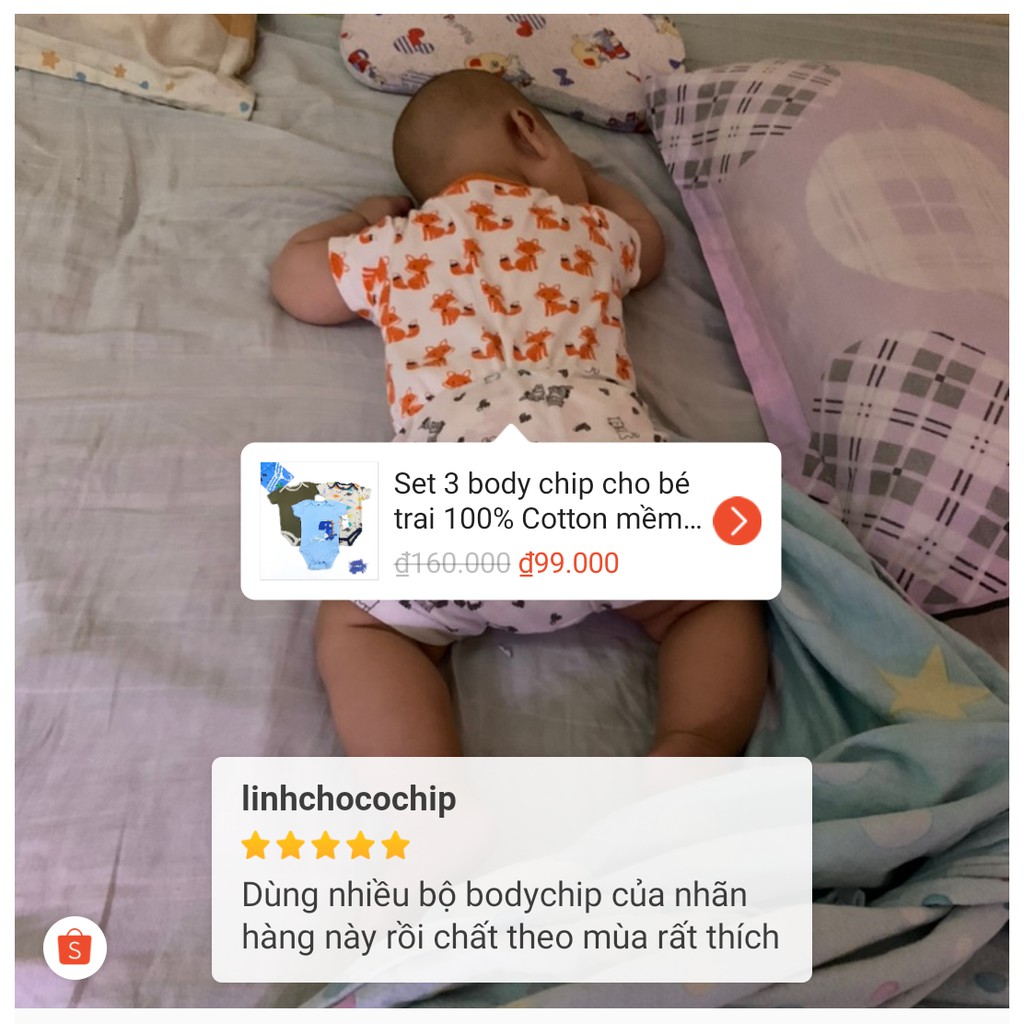 Set 3 body chip cho bé trai 100% Cotton mềm mịn thương hiệu BELITI size từ 0-12 tháng hàng xuất khẩu