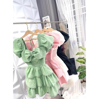 BIGSIZE HIẾU HIẾU ( Đầm nơ tầng 55-100kg )
