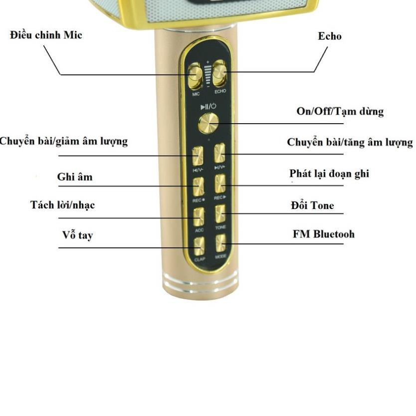 Micro Karaoke Bluetooth YS-91 Micro Không Dây, Kèm Loa Hỗ Trợ Ghi Âm Tiện Lợi Dễ Sử Dụng - Bh 6 Tháng