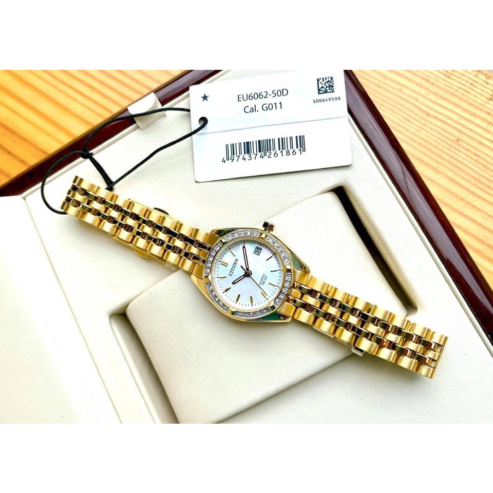 Đồng hồ nữ Citizen EU6062-50D - Màu vàng gold sang trọng bắt mắt