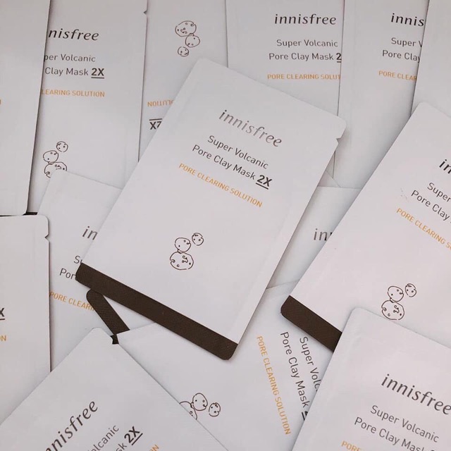 (NEW) Sample Mặt nạ đất sét Innisfree Super Volcanic Pore Clay Mask 2X mẫu mới 2019 1ml | BigBuy360 - bigbuy360.vn