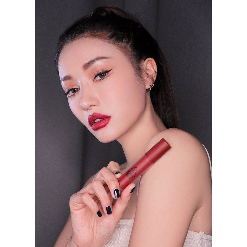 Son Kem Lì 3CE Soft Lip Lacquer #Perk Up - Tone Đỏ Hồng Trầm