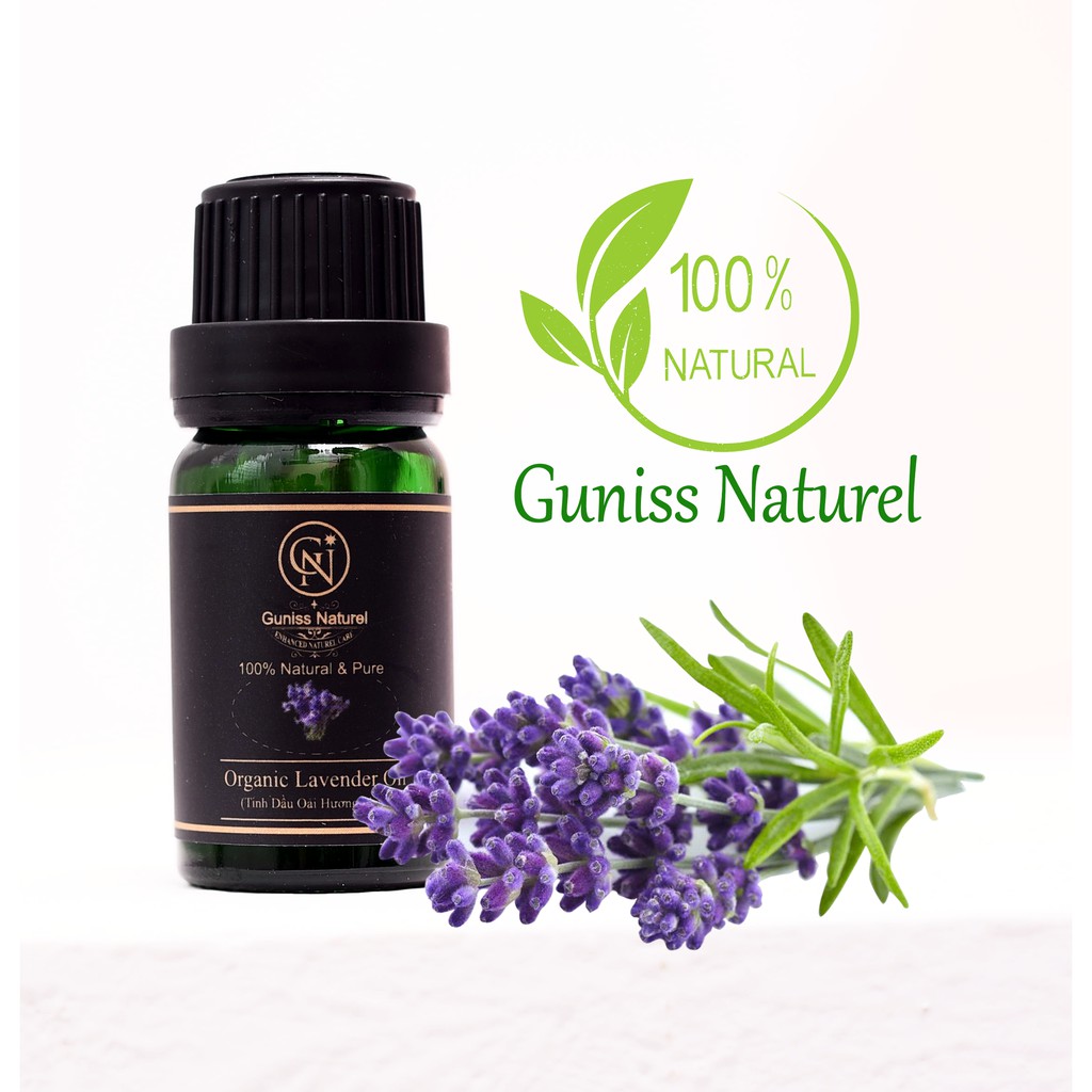 Tinh Dầu Oải Hương Pháp 10ml Guniss | Treo Xe Ô Tô, Thơm Phòng | Thiên Nhiên, Nguyên Chất 100%, Có Kiểm Định COA.